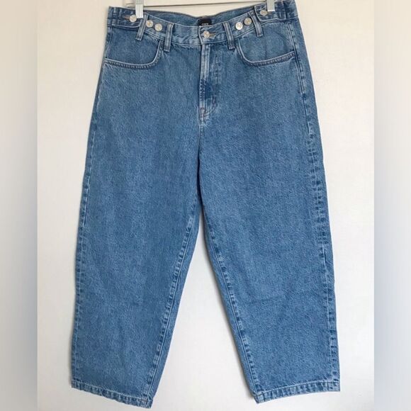 NWOT EDWIN Women’s Maiia Wide Leg Crop Trouser Jeans - Size XS (24/25) - Picture 2 of 13